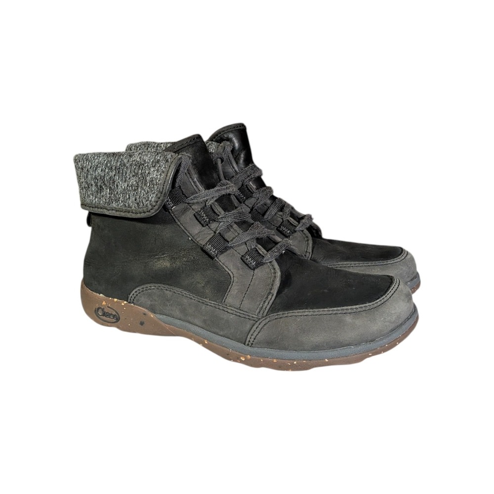 Chaco Barbary Castlerock Chukka Boots Women's Size 9.5 Black Leather Hiking